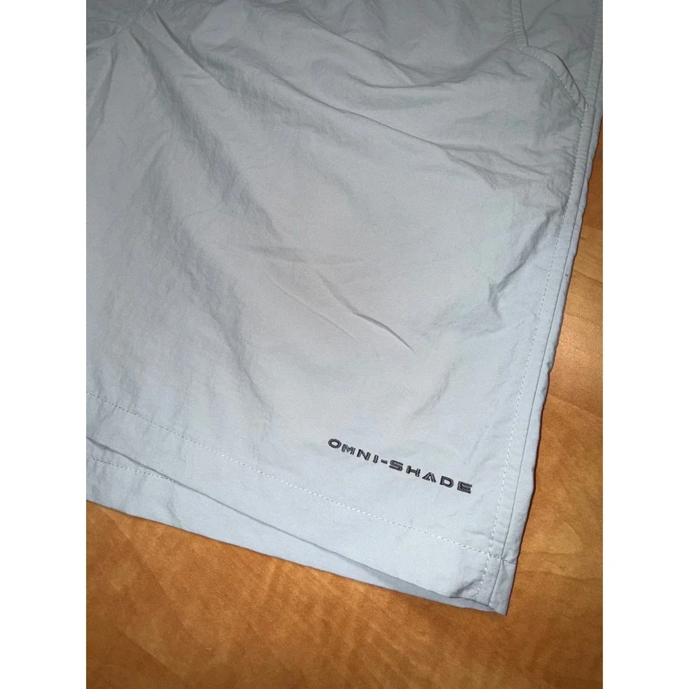 Columbia PFG‎ Mens Gray Omni-Shade Fishing Shorts Size L 8 Inseam